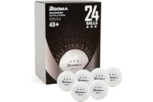BOOMA Ping Pong Balls | 3-Star 40+ Table Tennis Balls (12,18,24) | Premium ABS Training Balls | Highly Durable for Indoor/Out
