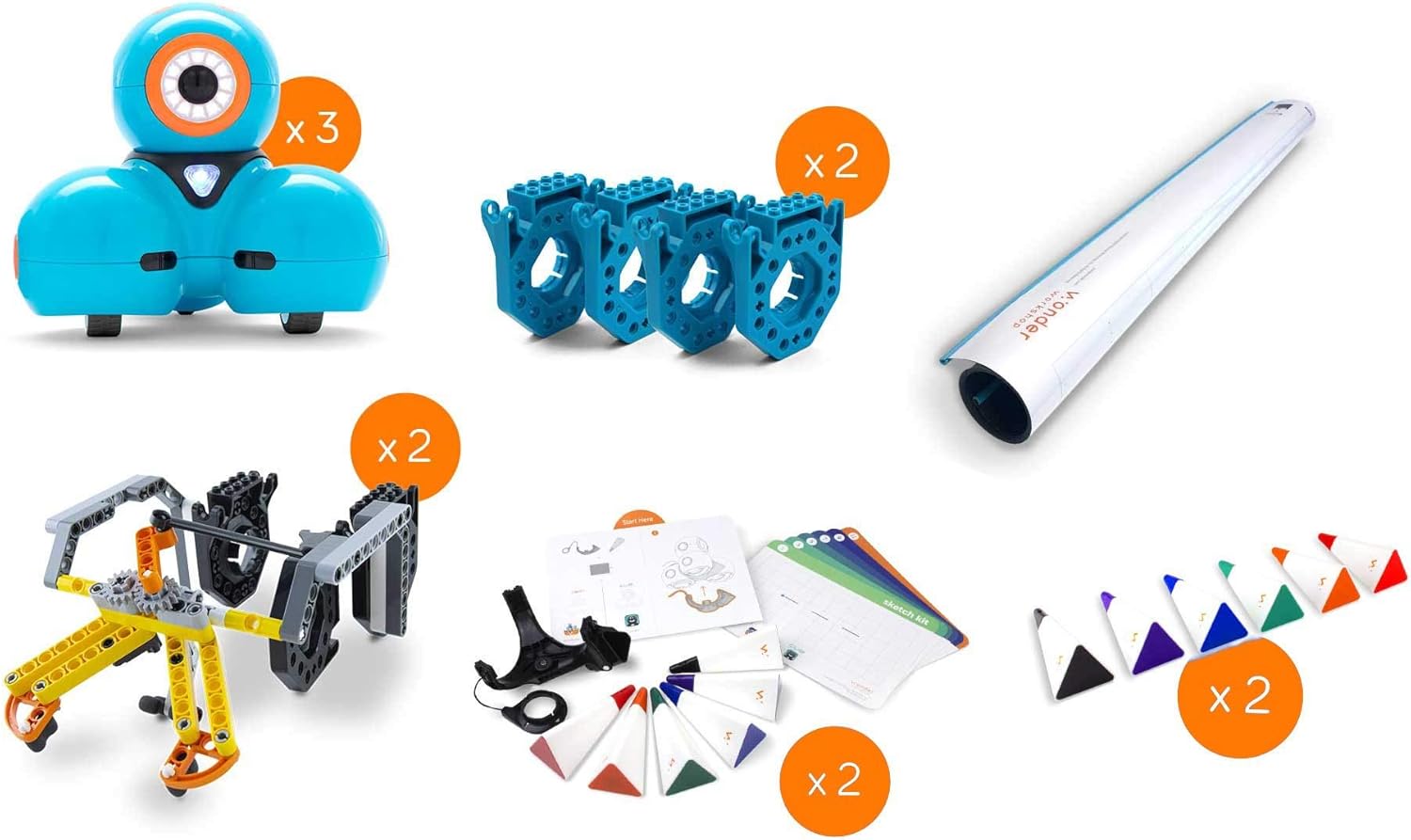 Wonder Workshop Dash STEAM Pack – Coding Robot for Kids 6+ – Voice Activated – Navigates Objects – 5 Free Programming STEM Apps – Creating Confident Digital Citizens