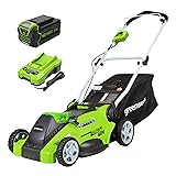 Greenworks 40V 16" Cordless Lawn Mower, Ultra-Light