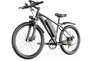 X-koala 26'' Electric Bike for Adults 1200W Peak Motor 65 Miles Long Range 25MPH Commuter E-Bike with 7 Speed Gears IPX7 Waterproof Pedal Assist Electric Mountain Bicycle for Men