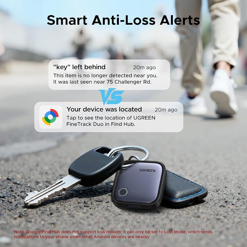 FineTrack Duo Tag avec iOS Find My et Android Find Hub Lot de 4