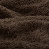 Snug Rug Sherpa Fleece Throw Blanket 127x178cm Chocolate Brown view 2