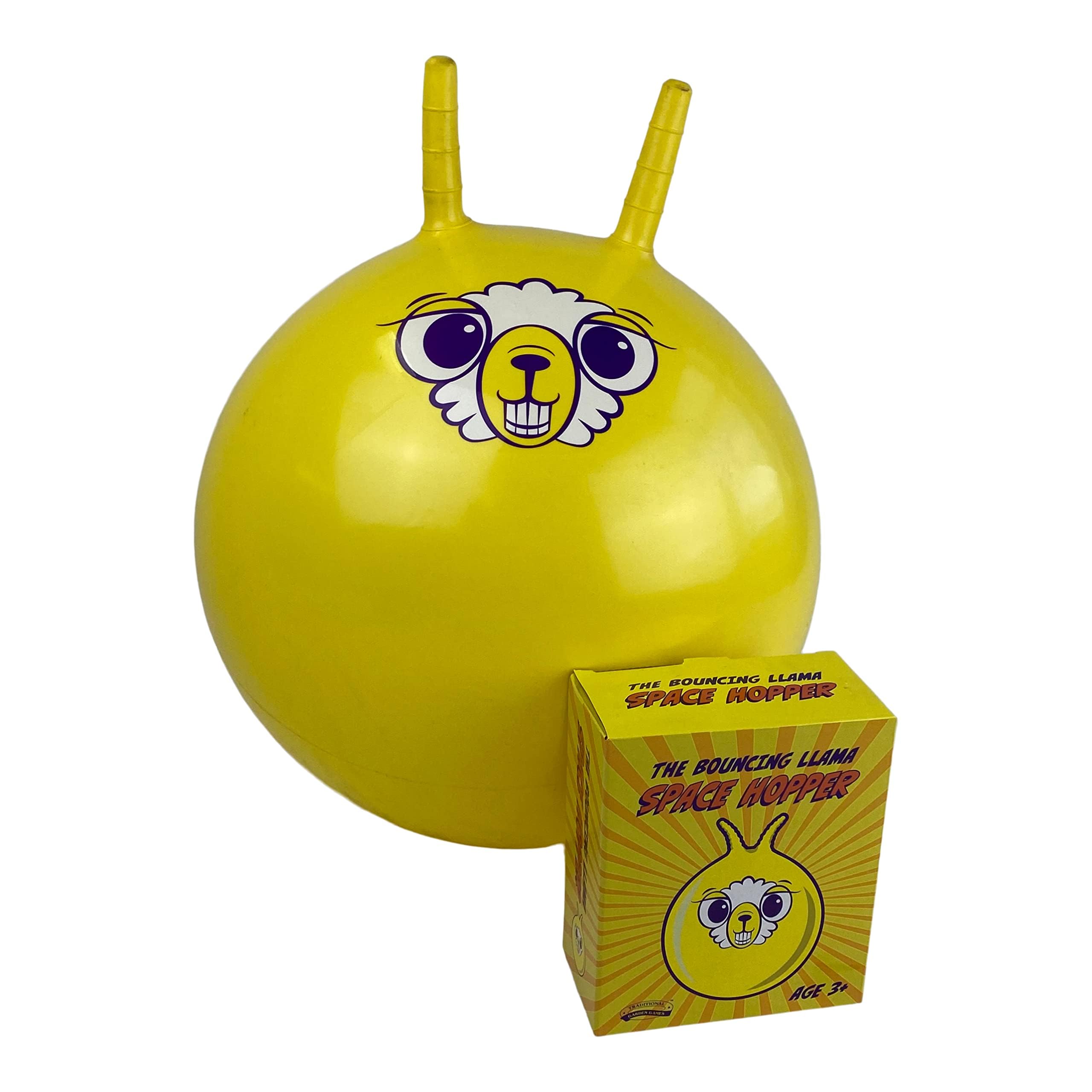 Traditional Garden Games Bouncing Llama Space Hopper – Kids Inflatable Bouncy Hopper Toy (45cm) – Indoor & Outdoor Active Play