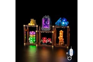 Kyglaring LED Light Kit Compatible with Lego Mineral Collection 21362 Building Blocks, Upgraded Touch Control & Dimming (Lights Only, Model Set Not Included)