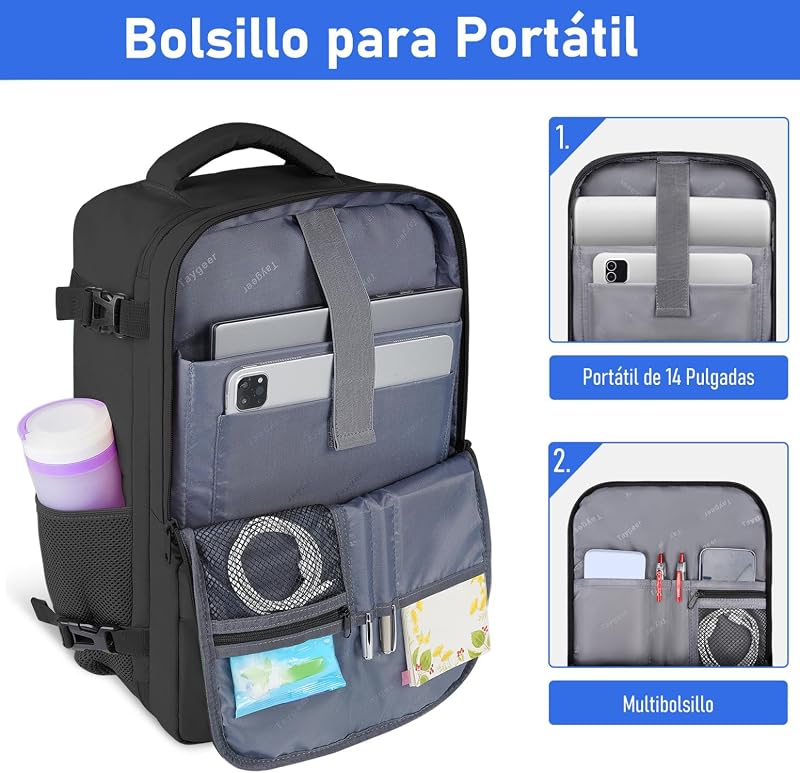 Mochila 40x30x20 Ryanair, Mochila Cabina 40x30x20 Portatil 15.6"