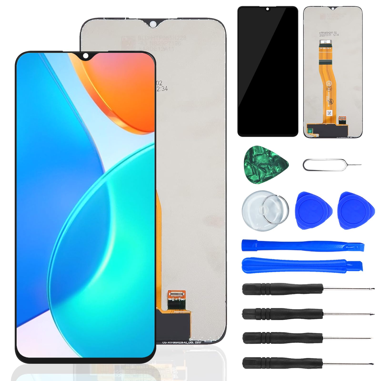 NB+ Display Digitizer Replacement LCD Touch Screen For Honor X6 4G/Honor X8 5G VNE-LX1 Full Glass Lens Assembly Black,No frame, with Tools