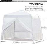 ABCCANOPY Slant Leg Side Wall 10x10ft White - 4 Walls Only view 3