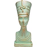 Discoveries Egyptian Imports Made in Egypt Nefertiti Bust Statue - Patina Polymer Collectible - 5 Inches Tall