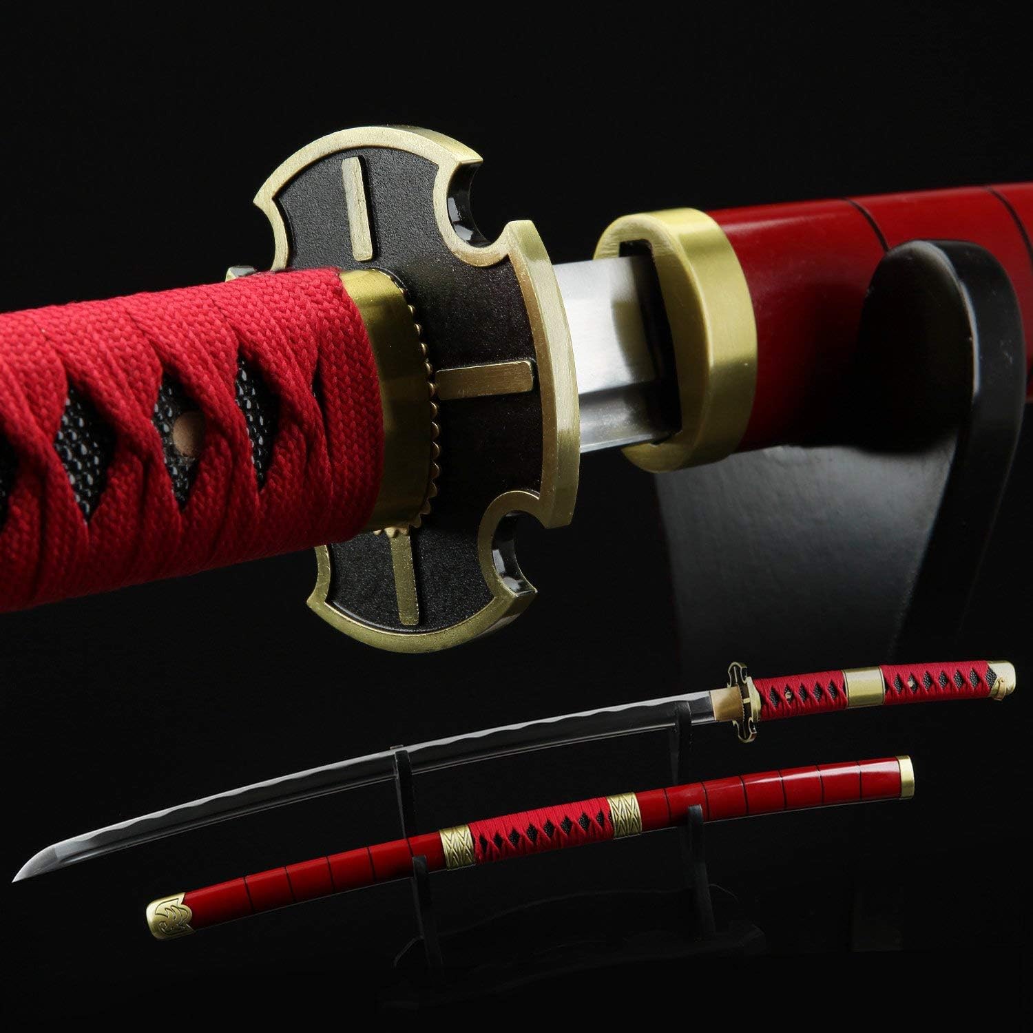 TRUEKATANA One Piece Roronoa Zoro Sandai Kitetsu 1045 Carbon Steel Katana Samurai Swords