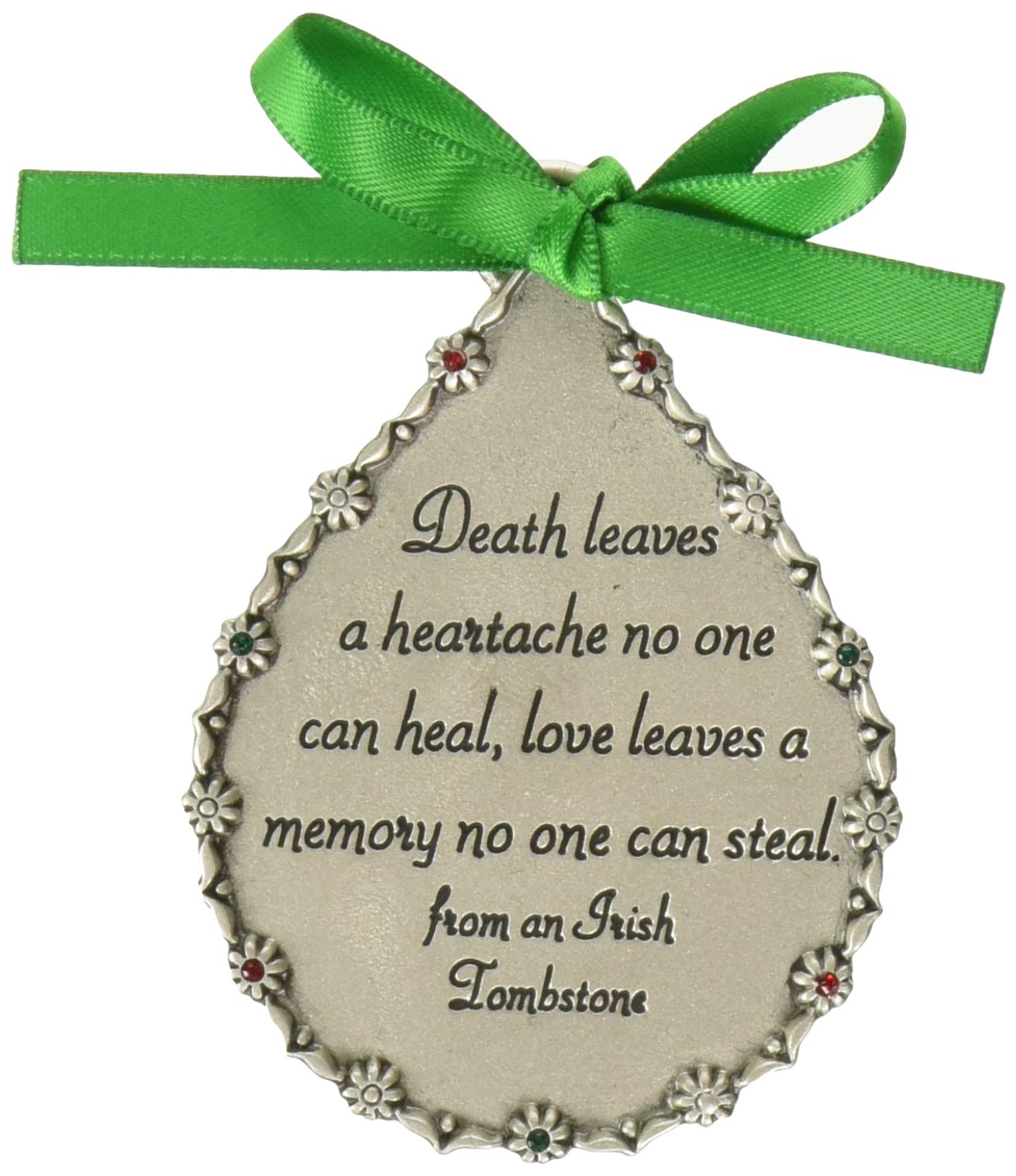 Cathedral Art CO519 Death Leaves a Heartache Teardrop Memorial Ornament, 2-3/4-Inch — image 1
