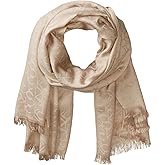 Calvin Klein Lightweight Pashmina Scarf with Tonal Logo Pattern