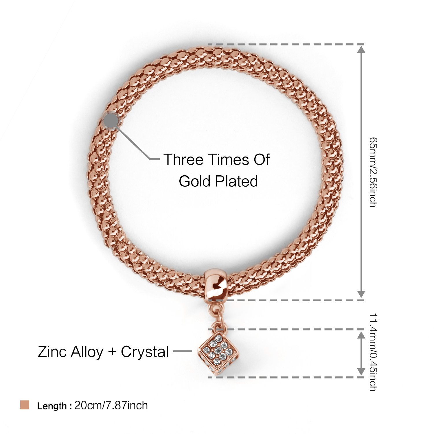 Zircon Stoppers Macrame Bracelet,UHIBROS Multicolor Crystal Unisex Adjustable Fashion Braid Bracelet Beads Braiding Bangle (CZ Charm Bracelet)