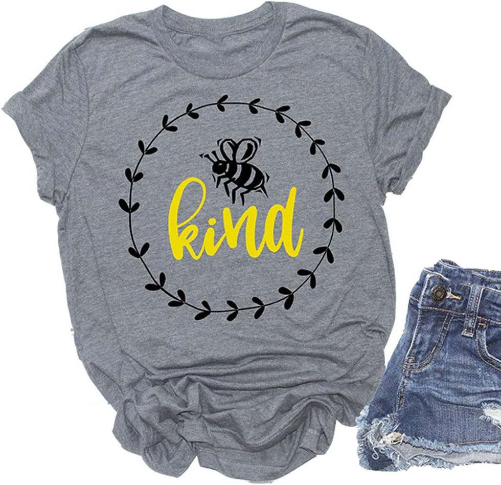 Women Bee Kind T-Shirt Graphic Shirt