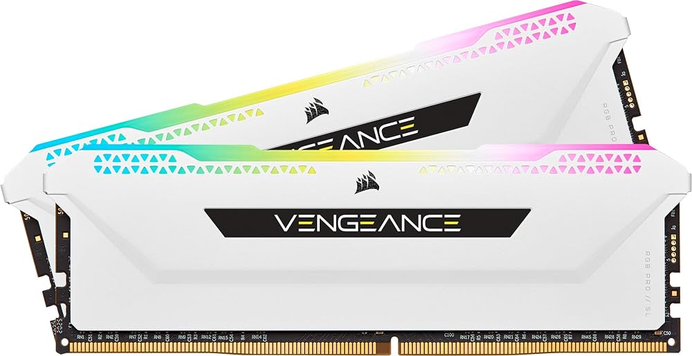 Corsair VENGEANCE RGB PRO SL 16GB (2x8GB) DDR4 3600 Desktop Memory White Black
