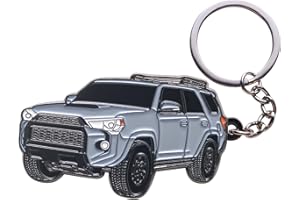 Bonilaan 4Runner Keychain Accessories 4 runner key chain key fob cover - 3rd 4th 5th gen mods for Toyota TRD Car Accessories(Gray)