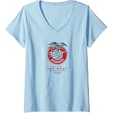 Womens Miller Brewing Vert Graphic V-Neck T-Shirt