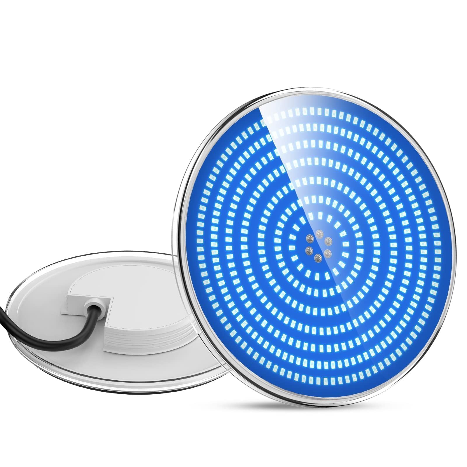 LyLmLe LED Swimming Pool Light Resin Filled, 35W PAR56 Submersible Underwater Lamp (Equivalent 300W Halogen Bulbs), Super Bright Spotlight, 1200lm, 140°Beam Angle, IP68 Waterproof, 12V AC/DC,Pure Blue