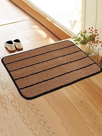 Saral Home Solid Bath Mat (Brown, Microfiber, 40 X 60 Cm)