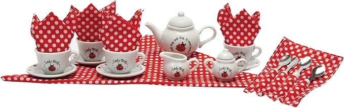 schylling butterfly tea set basket