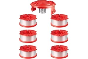 Chway 7 Pcs CMZST0653 Weed Eater Strings Compatible with Craftsman Weed Eater CMCST900, CMESTA900, CMESTE920, CMCST98020, 6 Pcs 0.065’’ Spool(120ft Total), 1 Pcs CMZST120SC Cap and 1 Pcs Spring