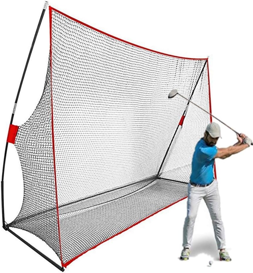 Golf Practice Training Net for Outdoor Garden Balcony,Portable Golf Training Aids 7X10 Feet,Red