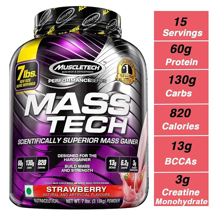 Muscletech 肌肉科技 增肌粉 草莓味 3.18kg 镇店之宝￥243
