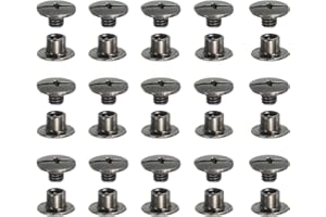YELARXI Chicago Screws, Leather Rivets, Screw Rivets Phillips Binding Post - Fitting for (Leather Crafts - Belt - Bag - Bookb