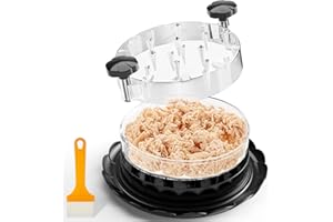 DONGYING Chicken Shredder Large Chicken Breast Shredder Tool Twist with Brush&Hook,Visible Meat Shredder with Ergonomic Handle, Strong Anti-Slip Strip,Easy Cleaning, Suitable for Pork Beef Chicken