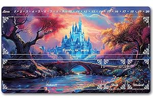 BOZZHEN Lorcana Playmats Compatible TCG MTG Gaming Mat Non-Slip Rubber with Zones Play Mat 24x14 Inches (dsy006)