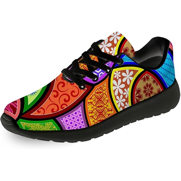 Amazon.com | Colorful Neon Monarch Butterfly Print Sneakers