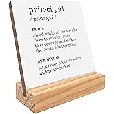 kunlisa Principal Gifts for Women, Best Principal Gifts, Principal Appreciation Gifts, Gifts for School Principal, Principal Definition Wood Plaque Sign