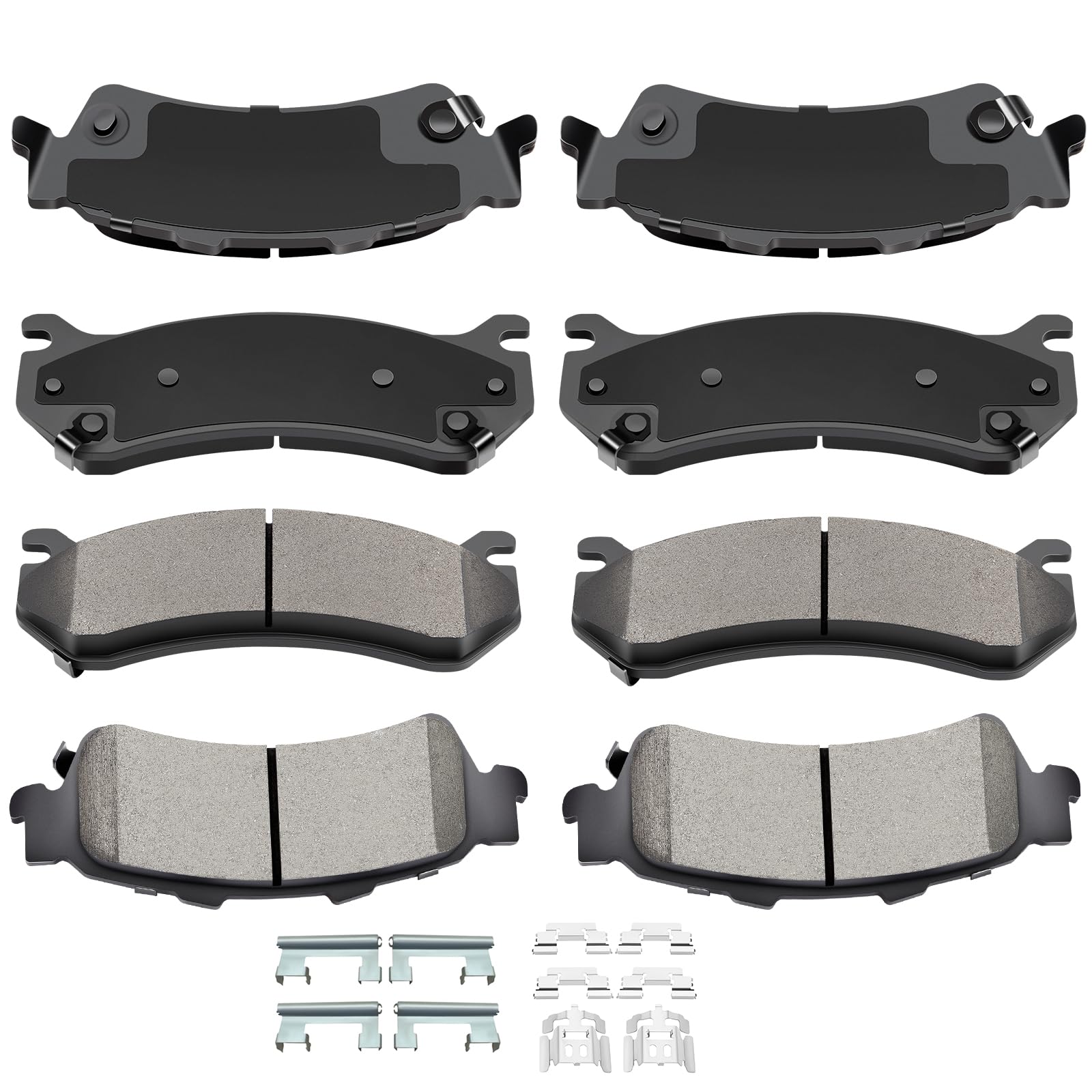 Photo 1 of AUTOMUTO D785 & D792 Front Rear Ceramic Pads Brake fit For Chevrolet Astro, Avalanche 1500, Silverado 1500 HD, Suburban 1500, Tahoe, For GMC Safari, Sierra 1500 HD, Yukon, Yukon XL 1500-785 792