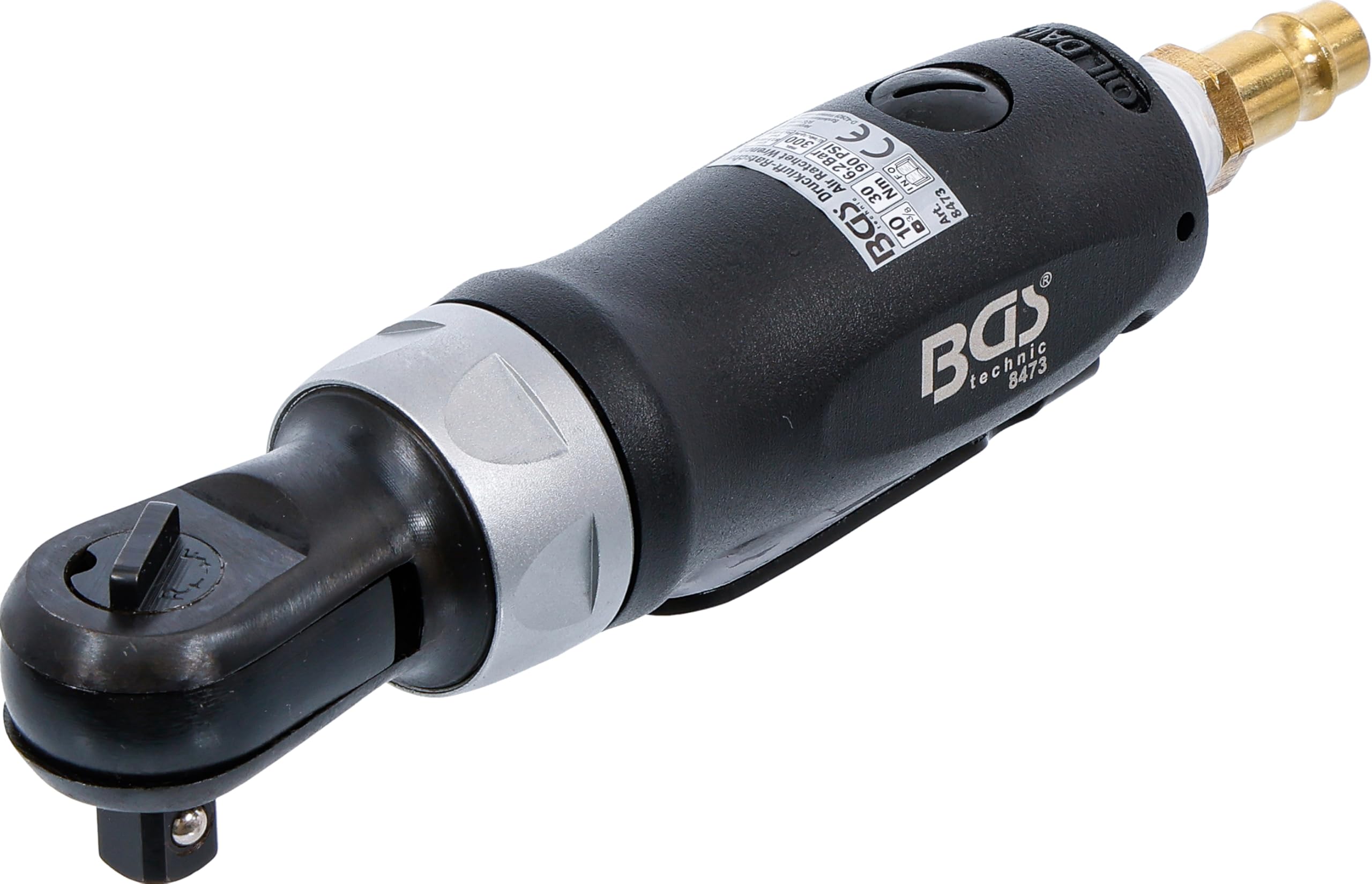 BGS 8473 | Air Ratchet Wrench | 10 mm (3/8") | 54 Nm | extra short