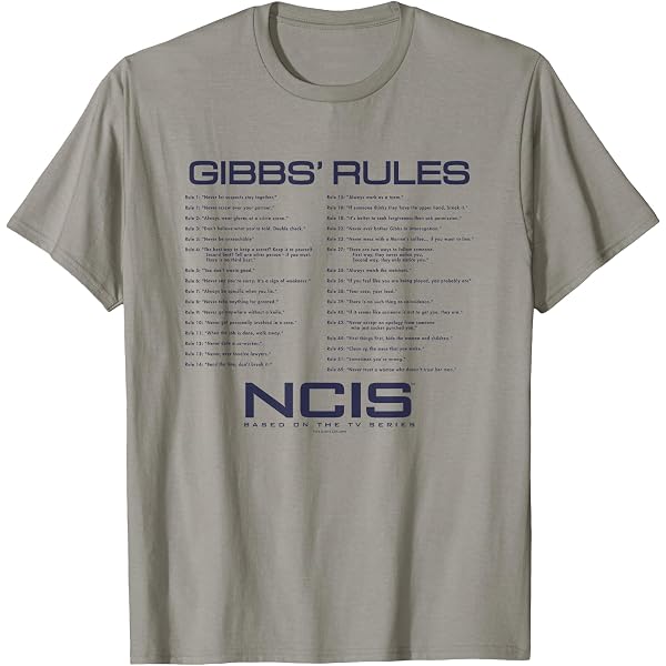 NCIS Men's Gibbs Standing Graphic T-Shirt - Medium, Slate Grey