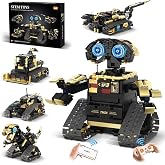 MUTONGANAN 5 in 1 STEM Robot Toy Building Kit, Robot Building Kit with App &amp; Remote Control for Kids Ages 8-14, Coding Robotics Technic Toy Bulldozer Erector for Boys Girls, 695 PCS