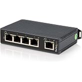 StarTech 5-Port Ethernet Switch, TAA (IES5102) | 10/100Mbps Industrial Networking Solution, IP30-rated Energy Efficient Internet Switch