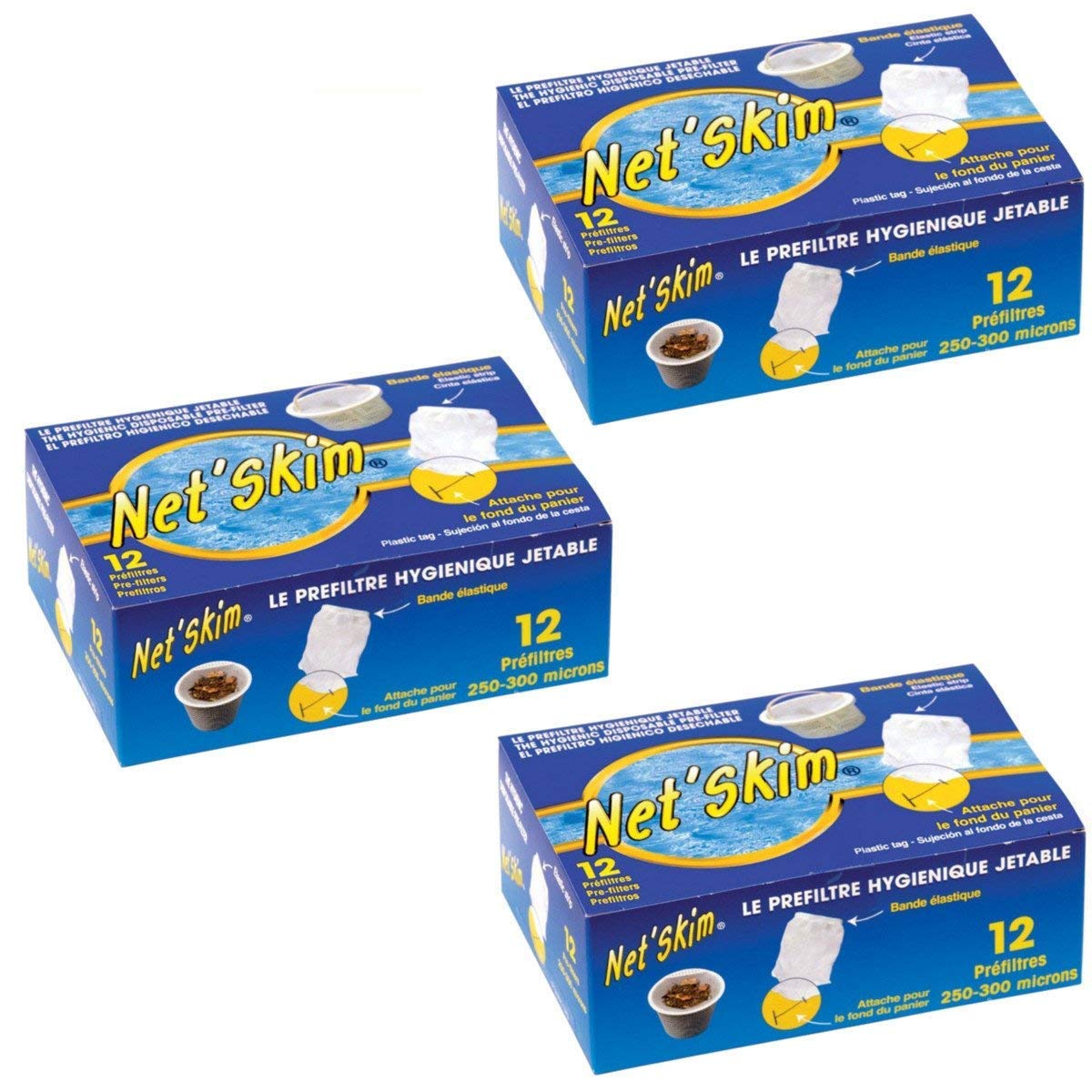 NETSKIM 36 Universal Pre Filter Socks Bags for Skimmer Pool & Spa Net Skim – Pack of 36