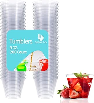 Einweg Becher Fur Wein Cocktail Snack Dessert Wiederverwendbar Aus Hartplastik Ca 255 Ml 200 Stuck Amazon De Kuche Haushalt