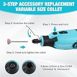 DURATECH 12V Cordless Rotary Tool 7 Speeds 35000RPM 118pc Kit view 4
