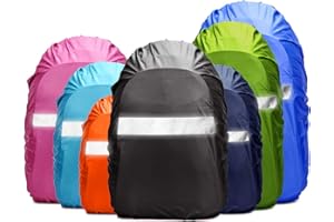WSZCML Backpack Rain Cover (10-90L) Upgraded Waterproof Backpack Cover with Adjustable Cross Strap & Strengthened Layer for Hiking Camping Traveling Cycling
