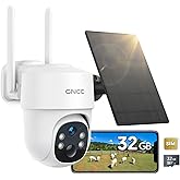 GNCC 4G LTE Cellular Security Camera, 2K Solar Outdoor Camera Wireless, No WiFi Security Camera, Color Night Vision, Spotlight, 2-Way Audio, PIR Motion, PTZ, Includes 32GB SD&SIM Card, US only