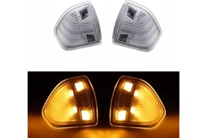Narcilors 68302828AA 68302829AA Pair of LED Passenger and Driver Side Mirror Turn Signal Light Clear Cover Lens Replacement f