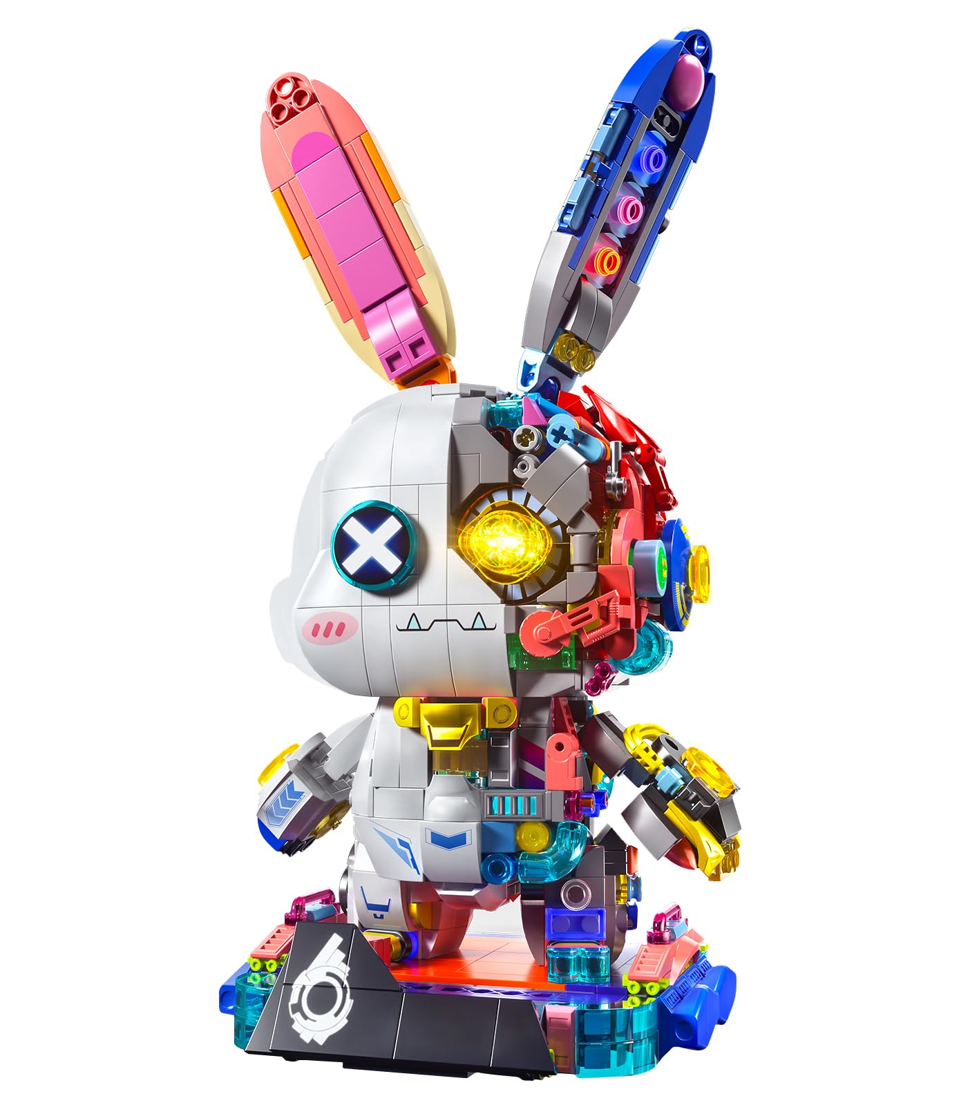 Photo 1 of *UNTESTED*
Mechanical Rabbit Building Set - Punk Style Animal Collection Toy Robot Bunny Sets with LED Light Neon Style Collectible Building Toy Easter Decor Gift for Boys Girls Adults Teens Ages 12+, 1377PCS