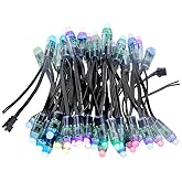 ALITOVE WS2811 - Luz LED direccionable de píxeles, 50 unidades, 5 V, 0.472 in, color de ensueño digital, difusión de color, m