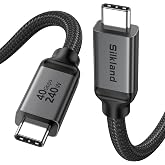 Silkland USB 4 for Thunderbolt 4 Cable 6.6FT/2M, 40Gbps, 8K Display, 240W | Single 8K/6K Dual 4K, Braided USB C Video Cable Compatible for MacBook, SSD, Mac mini, iPhone 17, Monitor