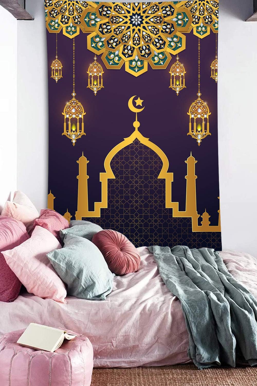 Wohnaccessoires Deko Wandteppiche Wuli77 Ramadan Wandteppich Eid Mubarak Wandbehang Tapestry Hintergrund Muslim Islam Dekoration Savacaf Com 