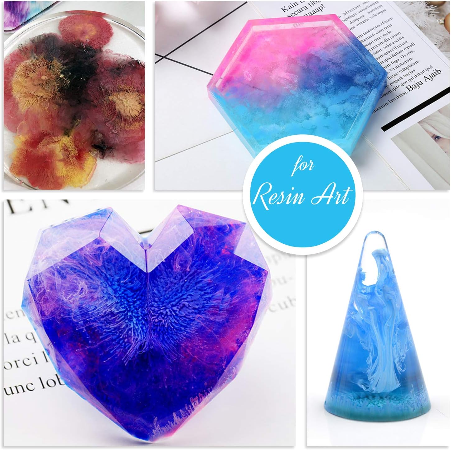 Alcohol Ink Set, 12 Colours Alcohol Based Ink for Epoxy Resin Painting Epoxy Petri Dish Making, Resin Art - Image 4