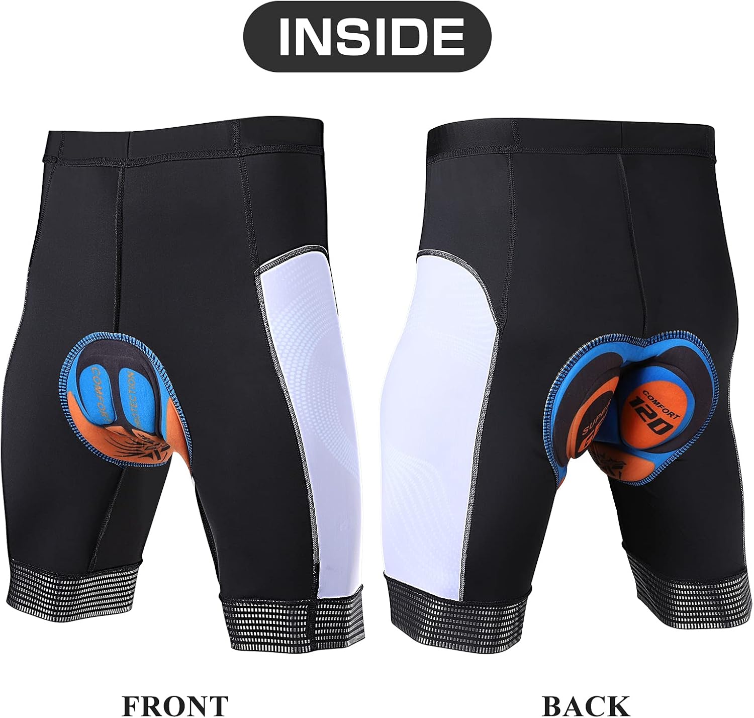 Upgrade Men's Cycling Underwear Shorts 3D Gel Padded with Anti-Slip Leg Grips: Clothing