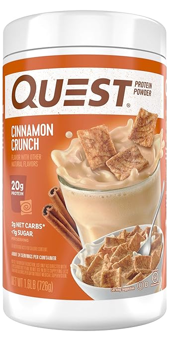 Quest Nutrition Cinnamon Crunch Protein Powder, High Protein, Low Carb, Gluten Free, Soy Free, 1.6 Pound best protein powder Quest Nutrition Cinnamon Crunch Protein Powder, High Protein, Low Carb, Gluten Free, Soy Free, 1.6 Pound best protein powder