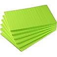 Early Buy 6 Pads Lined Sticky Notes with Lines 4x6 Self-Stick Notes Bright Color Sticky Notes, 45 Sheets/Pad (Green)